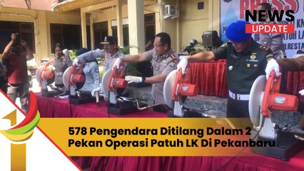 578 Pengendara Ditilang Dalam 2 Pekan Operasi Patuh LK Di Pekanbaru