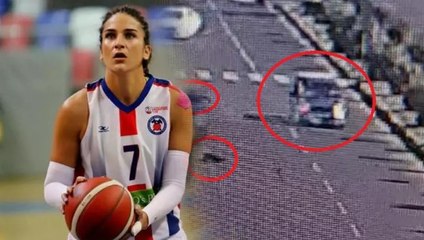 Basketbolcu Mihrace, otomobilin çarpması sonrası hayatını kaybetmişti... Yaya geçidindeki kaza anı kamerada