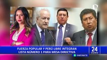 Tres congresistas de Perú Libre renuncian por alianza multipartidaria para la Mesa Directiva