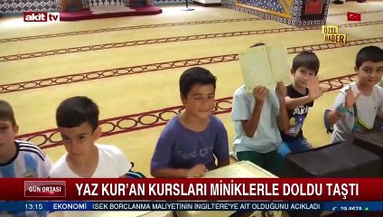 Yaz Kur'an kursları miniklerle doldu taştı