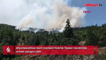 Afyonkarahisar'da orman yangını! Ekipler söndürmek için çalışıyor