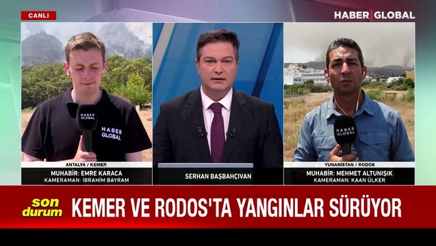 Kemer'deki orman yangına havadan ve karadan müdahale sürüyor: Rüzgar mücadeleyi zorlaştırdı