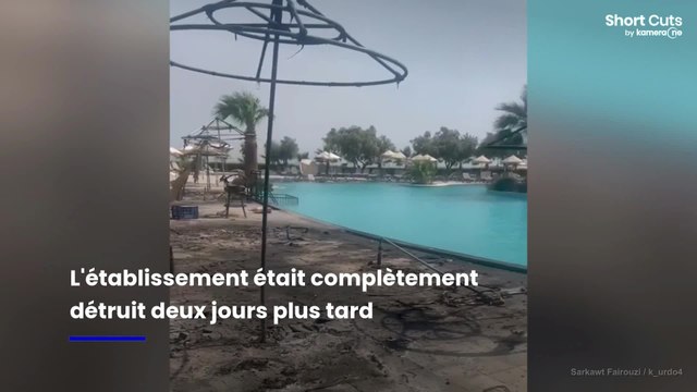 Un hôtel de luxe avant et après les incendies à Rhodes