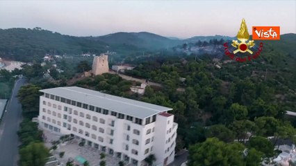 Incendio a Vieste, ecco le immagini aeree