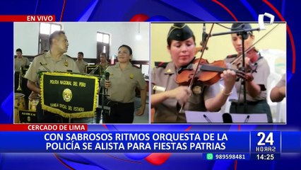 Orquesta de la PNP se alista para poner ritmo al desfile por Fiestas Patrias