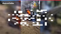 Incendio nei boschi a Monghidoro (Bologna): il video dell'intervento dei vigili del fuoco