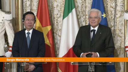 Mattarella ha incontrato il Presidente del Vietnam Thuong