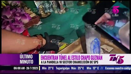 Confiscan túnel y altar dentro de vivienda de la pandilla Barrio 18 en Chamelecón