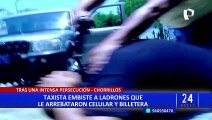 Inseguridad en Chorrillos: taxista embiste a delincuentes que le robaron sus pertenencias