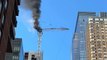 Terrifying video shows crane crashing into Manhattan skyscraper after catching fire