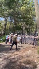 Akbelen'de direnen köylülere, TOMA'lı saldırı