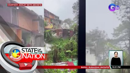 Bahay, bumagsak matapos lumambot ang lupa dahil sa ulang dala ng Bagyong Egay | SONA