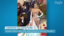 Blake Lively Jumps Over Ropes at Kensington Palace to Fix Display of Her 2022 Met Gala Dress