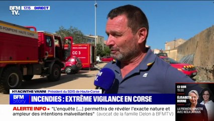 Incendie en Corse: "Il ne faut pas baisser la garde, il faut rester mobilisés", pour Hyacinthe Vanni, président du SDIS en Haute-Corse