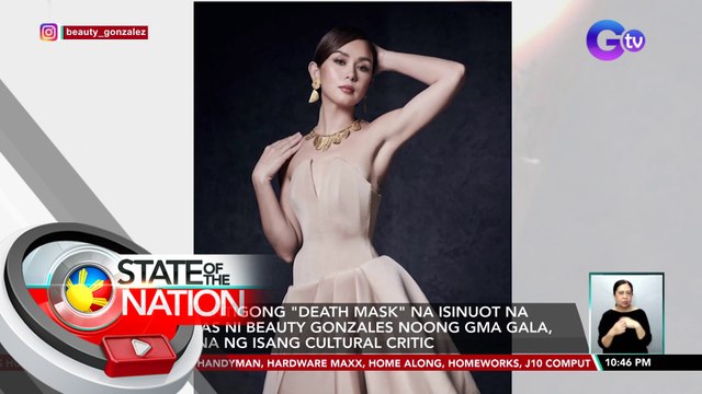 Mga antigong death mask na isinuot na alahas ni Beauty Gonzales noong GMA Gala, pinuna ng isang cultural critic | SONA