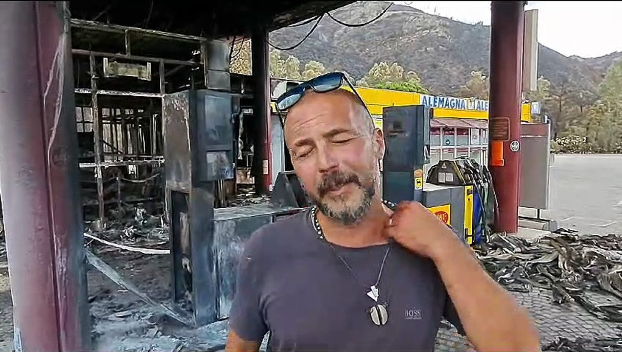 Area servizio Tindari incendio