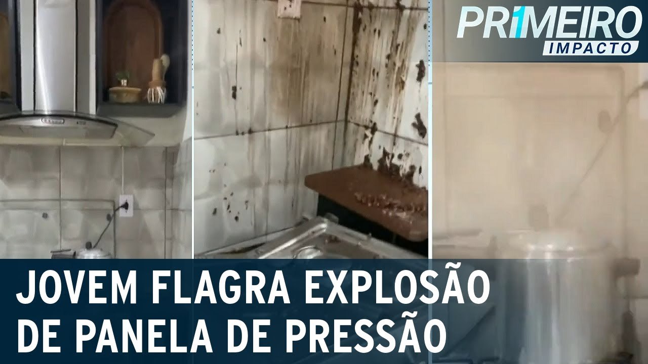 Jovem grava exato momento de explosão de panela de pressão