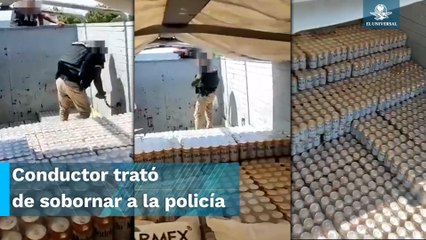 ¿Cerveza pirata?, aseguran tráiler con supuesta "chelas" clonadas