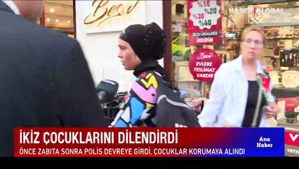 İstanbul'da anne, İkiz çocuklarını dilendirdi!