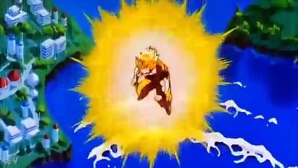 Goku turns Super Saiyan three for the first time.