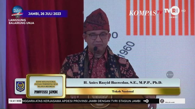 Anies Baswedan di Rakernas Apdesi: Kembalikan Desa Jadi Kekuatan Utama Bangsa Ini