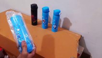 Unboxing and Review of Stainless Steel Vacuum Unicorn, doremon, spiderman Print Water Bottle 500ml