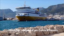 Toulon départ d'un Corsica Ferries