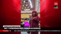 INE y gobernadores, firman acuerdos para los procesos electorales del 2024