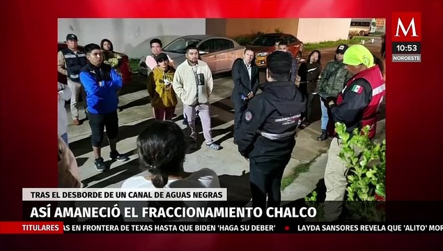 Lluvia desborda canal de aguas negras en Chalco y colapsa sistema de drenaje