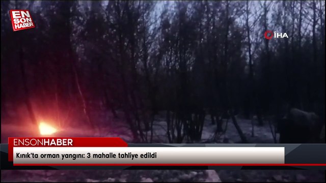 Kınık'ta orman yangını: 3 mahalle tahliye edildi