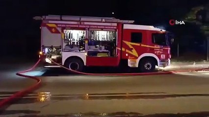 Ankara'da kontrolden çıkan tır şarampole yuvarlanıp alev aldı