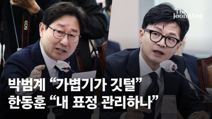 박범계 "가볍기가 깃털" 한동훈 "내 표정 관리하나"…격한 설전