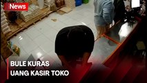 Viral! Bule Kuras Habis Uang Kasir Toko di Bali