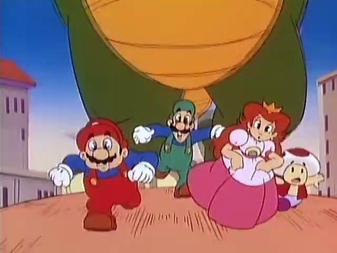 Super Mario Brothers Super Show 18 Mario Meets Koop Zilla, NINTENDO game animation