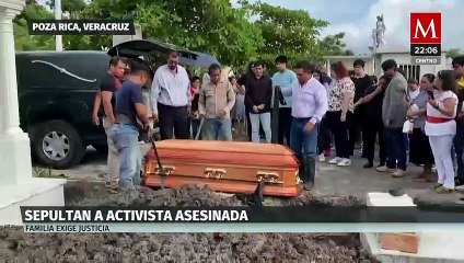 Despedida íntima de Zayma Zoraya Zamora, activista de Poza Rica, Veracruz