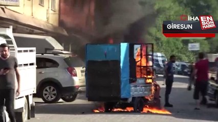 Giresun'da kağıt toplayıcısı grupla esnaf arasında kavga