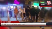 Bursa'da kadınların saç başa kavgası kamerada