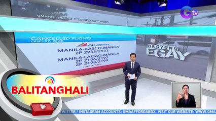 Ilang flights, kanselado pa rin dahil sa Bagyong Egay | BT