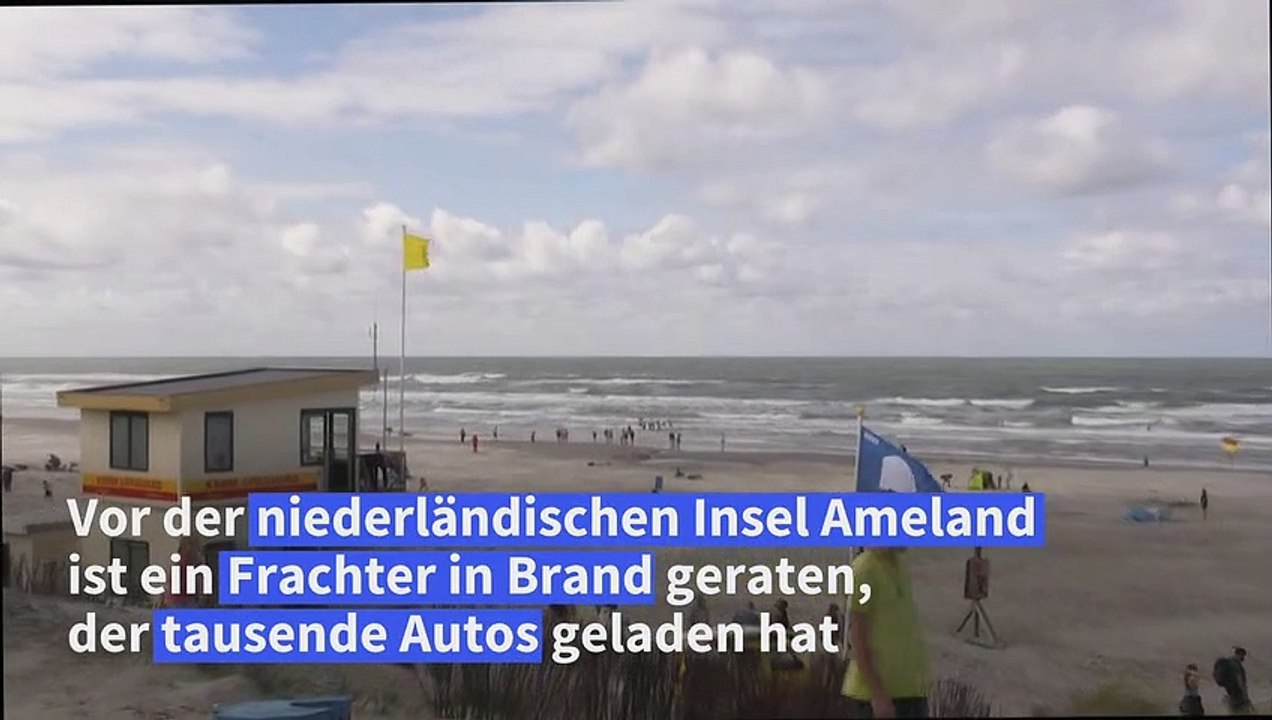 Feuer auf Autofrachter in der Nordsee könnte noch Tage brennen