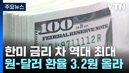 한미 금리 차 역대 최대...코스닥 이틀째 하락 마감 / YTN
