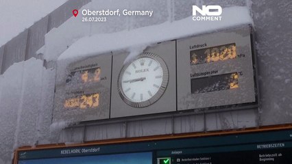 Cae una nevada de 12 cm, en pleno verano, en los Alpes de Baviera, en Alemania