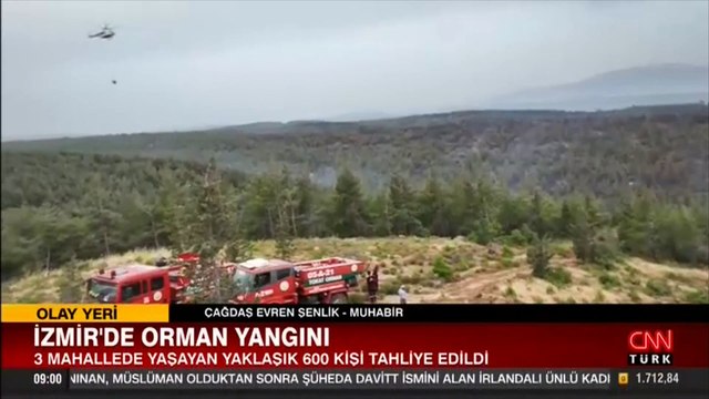 İzmir'de orman yangını: 3 mahalle tahliye edildi