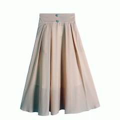Urban Casual High Waist Skirt A-Line Drape Decorative Swing