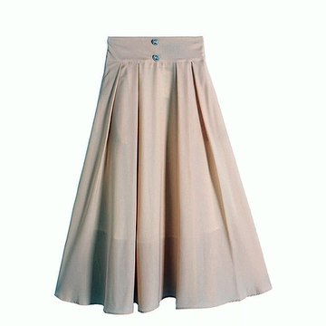 Urban Casual High Waist Skirt A-Line Drape Decorative Swing