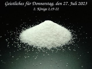Geistliches für Donnerstag, den 27. Juli 2023