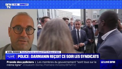 Fronde des policiers: "Nous voulons un statut qui soit plus protecteur", indique Axel Ronde (CFTC-Police et SGA)
