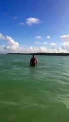 Marinheiro salva criança ilhada após maré subir em Maragogi