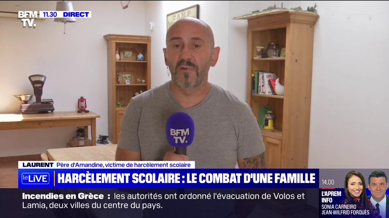 "Elle ne voulait plus aller en cours (...) et passait son temps à pleurer": le père d'Amandine, victime de harcèlement scolaire, témoigne