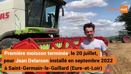 Jean Delarson, jeune agriculteur (Eure-et-Loir), livre ses impressions sur sa première moisson