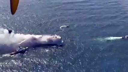 3 bin otomobili taşıyan gemide yangın: Müdahale edilemiyor